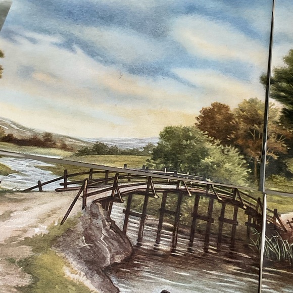 J.C. Van Hunnik scenic landscape tiles (set of four) Made in England vintage - Picture 11 of 14